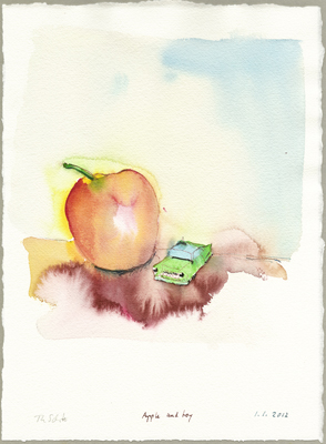 Apple and toy