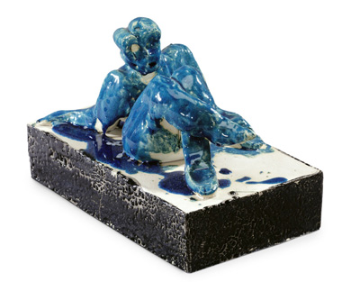 Ceramic Sketch (Figure of Blue Woman)